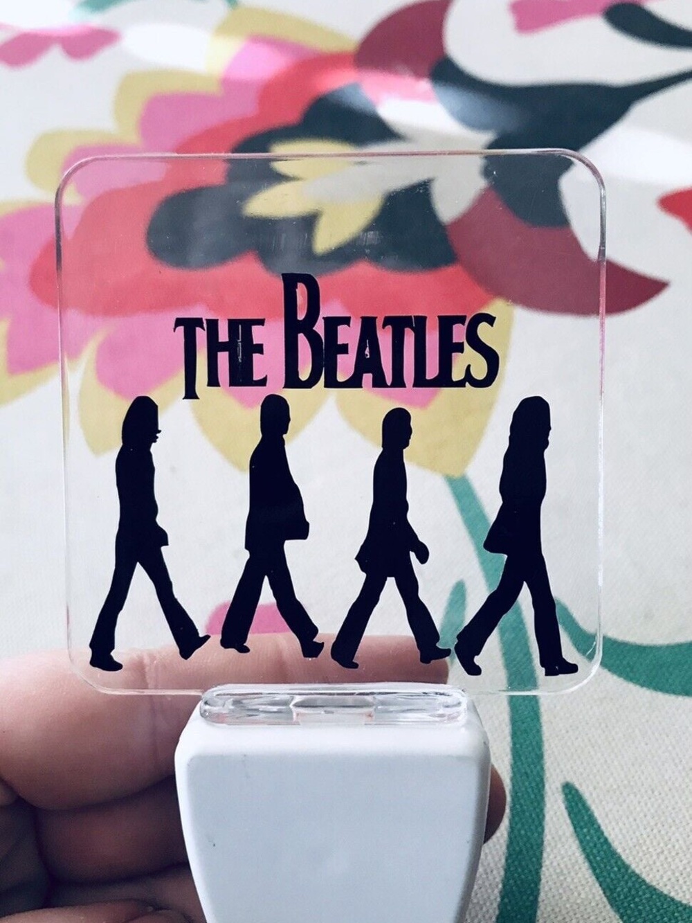 The BEATLES Blue LED Night Light Home Decor-John Lennon Music Fan ABBEY ROAD